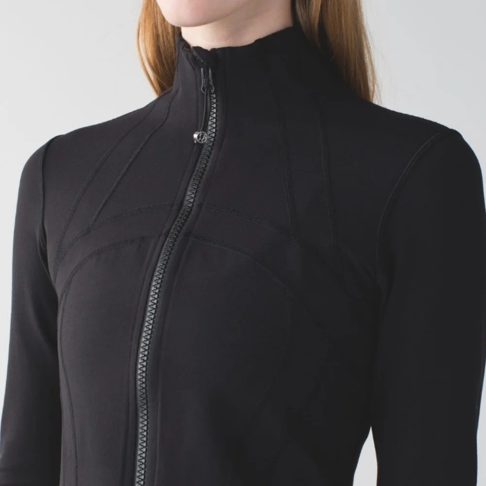 Lululemon Jacket Black Gray Herringbone